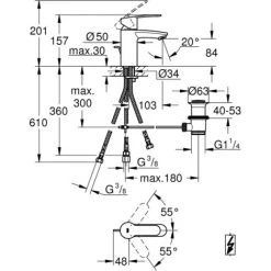 Grohe Eurostyle Cosmopolitan Einhand-Waschtischbatterie 1/2" S-Size Chrom 33561002 -GROHE SHOP 44155634 3