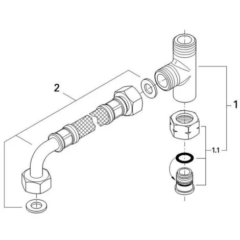 Grohe Grohtherm Micro Anschluss-Set Chrom 47533000 6 Grohe Grohtherm Micro Anschluss-Set Chrom 47533000 – Bild 4