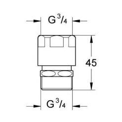 Grohe Rohrbelüfter 3/4" Chrom 41239000 4005176280399 -GROHE SHOP 44156810 3