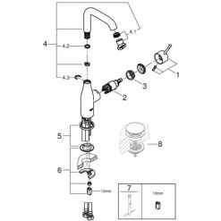 Grohe Essence Einhand-Waschtischbatterie 1/2" L-Size Chrom 24177001 -GROHE SHOP 44156953 5