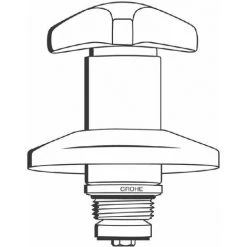 Grohe Oberteil 3/4" Chrom 11504000 Für UP-Ventile DN 20 Griff Markierung Blau 5 Grohe Oberteil 3/4" Chrom 11504000 Für UP-Ventile DN 20 Griff Markierung Blau -GROHE SHOP 44157761 2