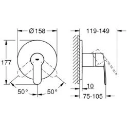 Grohe Eurostyle Cosmopolitan Einhand-Brausebatterie Chrom 24051002 -GROHE SHOP 44160634 5