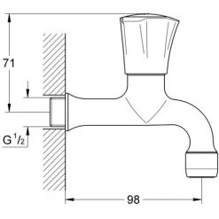 Grohe Costa Auslaufventil 1/2" Chrom 30098001 -GROHE SHOP 44161338 3