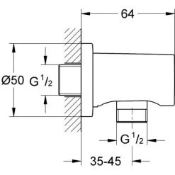 Grohe Rainshower Wandanschlussbogen 1/2" Supersteel 27057DC0 -GROHE SHOP 44161657 3