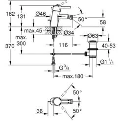 Grohe Concetto Einhand-Bidetbatterie 1/2" Chrom 32208001 -GROHE SHOP 44164791 3