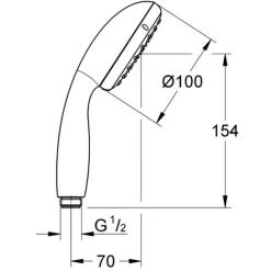 Grohe Tempesta 100 Handbrause 1 Strahlart Chrom 27852001 -GROHE SHOP 44167146 4