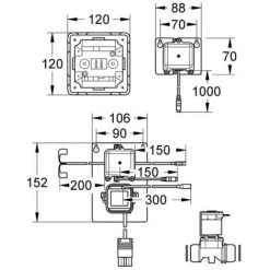 Grohe Austausch Elektronik Radar 43863 Für Unterputz RADAR Urinal Altanlagen 8 Grohe Austausch Elektronik Radar 43863 Für Unterputz RADAR Urinal Altanlagen -GROHE SHOP 44170400 3