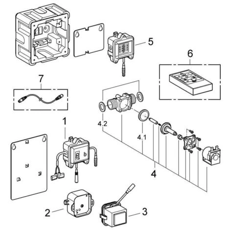 Grohe Austausch Elektronik Radar 43863 Für Unterputz RADAR Urinal Altanlagen 6 Grohe Austausch Elektronik Radar 43863 Für Unterputz RADAR Urinal Altanlagen – Bild 4