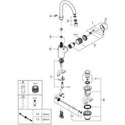 Grohe Concetto Einhand-Waschtischbatterie 1/2" L-Size Chrom 32629002 -GROHE SHOP 44172001 4