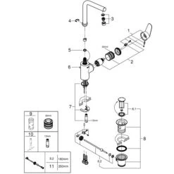 Grohe Eurodisc Cosmopolitan Einhand-Waschtischbatterie 1/2" L-Size Chrom 23054003 9 Grohe Eurodisc Cosmopolitan Einhand-Waschtischbatterie 1/2" L-Size Chrom 23054003 -GROHE SHOP 44172898 4