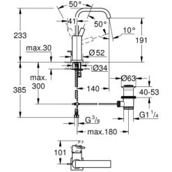 Grohe Allure Einhand-Waschtischbatterie 1/2" L-Size Chrom 32146000 10 Grohe Allure Einhand-Waschtischbatterie 1/2" L-Size Chrom 32146000 -GROHE SHOP 44172994 4