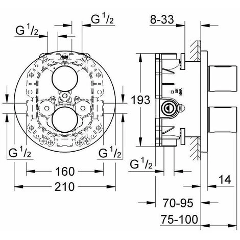 Grohe Rapido T Unterputz-Thermostatbatterie 35500000 4 Grohe Rapido T Unterputz-Thermostatbatterie 35500000 – Bild 2