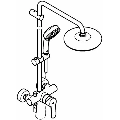 Grohe Tempesta Cosmopolitan System 210 Duschsystem Mit Einhandmischer Wandmontage Chrom 26224001 6 Grohe Tempesta Cosmopolitan System 210 Duschsystem Mit Einhandmischer Wandmontage Chrom 26224001 – Bild 4