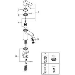 Grohe Eurostyle Cosmopolitan Einhand-Waschtischbatterie 1/2" S-Size Chrom 3246820E 11 Grohe Eurostyle Cosmopolitan Einhand-Waschtischbatterie 1/2" S-Size Chrom 3246820E -GROHE SHOP 44173427 5