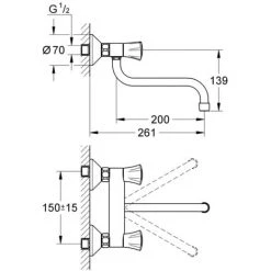 Grohe Costa Schwenk-Batterie 1/2" Chrom 31187001 -GROHE SHOP 44174350 3