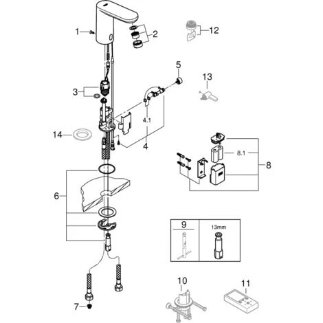 Grohe Eurosmart CE Infrarot-Elektronik Mischung Waschtisch 1/2" Chrom 36330001 6 Grohe Eurosmart CE Infrarot-Elektronik Mischung Waschtisch 1/2" Chrom 36330001 – Bild 4