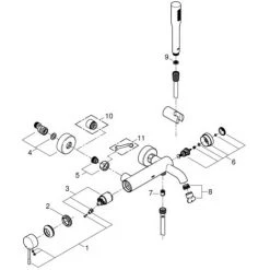 Grohe Essence Einhand-Wannenbatterie 1/2" Chrom 25249001 -GROHE SHOP 44175299 4