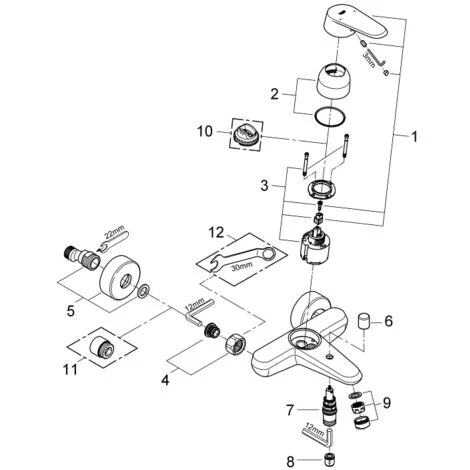 Grohe Eurodisc Cosmopolitan Einhand-Wannenbatterie 1/2" Chrom 33390002 7 Grohe Eurodisc Cosmopolitan Einhand-Wannenbatterie 1/2" Chrom 33390002 – Bild 5