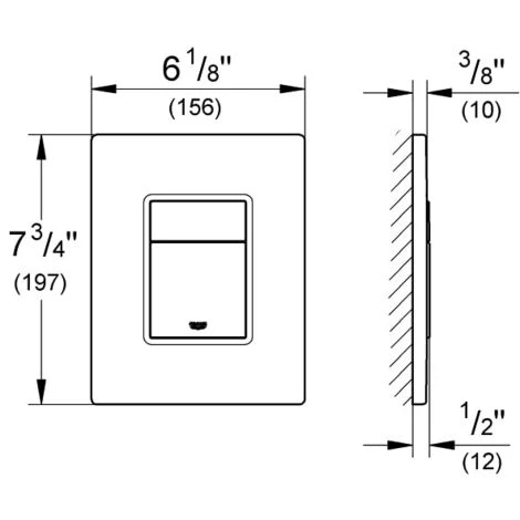 Grohe Skate Cosmopolitan Abdeckplatte Chrom 38732000 7 Grohe Skate Cosmopolitan Abdeckplatte Chrom 38732000 – Bild 5
