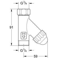 Grohe Original WAS® Schrägfilter 3/4" Chrom 41275000 8 Grohe Original WAS® Schrägfilter 3/4" Chrom 41275000 -GROHE SHOP 44175583 3