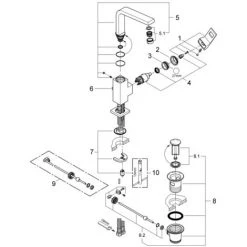 Grohe Eurocube Einhand-Waschtischbatterie 1/2" L-Size Chrom 2313500E 11 Grohe Eurocube Einhand-Waschtischbatterie 1/2" L-Size Chrom 2313500E -GROHE SHOP 44175721 5