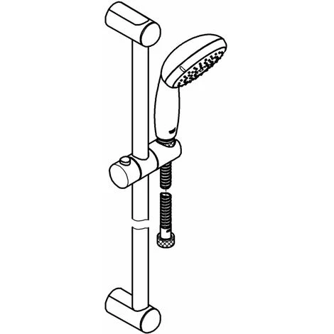 Grohe Tempesta 100 Brausestangenset 3 Strahlarten Chrom 27796001 4 Grohe Tempesta 100 Brausestangenset 3 Strahlarten Chrom 27796001 – Bild 2