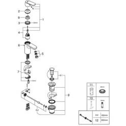 Grohe Eurosmart Cosmopolitan Einhand-Waschtischbatterie 1/2" S-Size Chrom 3282500E -GROHE SHOP 44176078 5