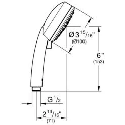 Grohe Tempesta Cosmopolitan 100 Handbrause 3 Strahlarten Chrom 27574002 -GROHE SHOP 44176148 3