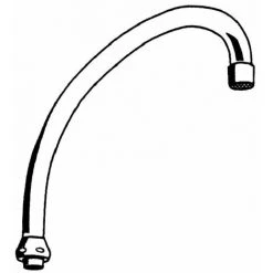 Grohe Rohrauslauf Chrom 13070000 F. Küchen-Standbatterien, 1/2" Ausladung 185 Mm -GROHE SHOP 44176807 2