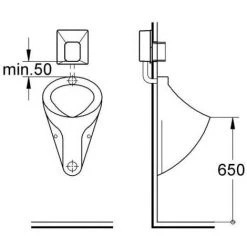 Grohe Urinal-Rohbauset Rapido U 37338000 4005176837920 -GROHE SHOP 44176819 3