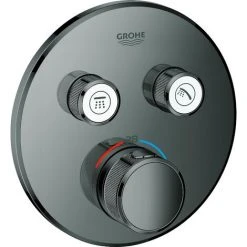 Grohe Thermostat GROHTHERM SMARTCONTROL Rund, 2 Absperrventile Hard Graphite 29119A00 -GROHE SHOP 49663837 2