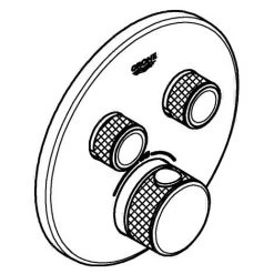 Grohe Thermostat GROHTHERM SMARTCONTROL Rund, 2 Absperrventile Hard Graphite 29119A00 -GROHE SHOP 49663837 3