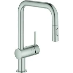 Grohe Einhand-Spültischbatterie MINTA U-Auslauf, Herausziehbare Dual Spülbrause Hard Graphite 32322A02 -GROHE SHOP 49807224 2