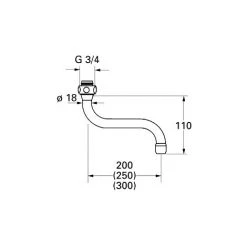 Grohe S-Auslauf Für Küchenwand-Batterie 200 Mm 13084000 -GROHE SHOP 49936616 4