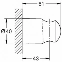 GROHE Wand-/Hand Brausehalter, Chrom - 28605000 -GROHE SHOP 52469588 3