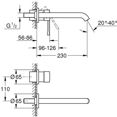 Grohe Essence 2-Loch-Waschtischbatterie 4 Grohe Essence 2-Loch-Waschtischbatterie – Bild 2