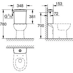 Grohe Bau Keramik Aufsatzspülkasten -GROHE SHOP 55341865 2