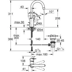 Grohe Einhand-Waschtischbatterie BauLoop Neu, L-Size -GROHE SHOP 55341868 2