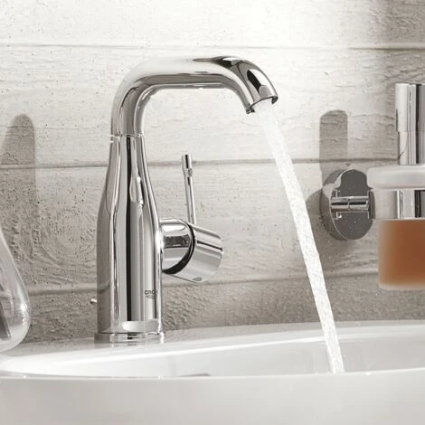 Grohe Essence Einhand Waschtischbatterie Mit Schwenkbarem Auslauf, M-Size Mit Zugstangen-Ablaufgarnitur 3 Grohe Essence Einhand Waschtischbatterie Mit Schwenkbarem Auslauf, M-Size Mit Zugstangen-Ablaufgarnitur