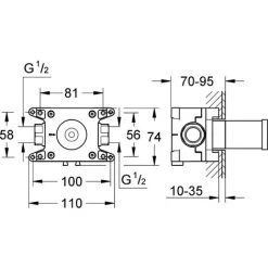 Grohe Einbaubox RAPIDO C Für 1-fach Unterputz-Ventil 35028000 -GROHE SHOP 55786214 3