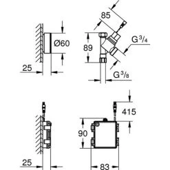 GROHE Absperrventil SWITCH Batterie Für Geschirrspüler Chrom 40402000 -GROHE SHOP 55786935 2