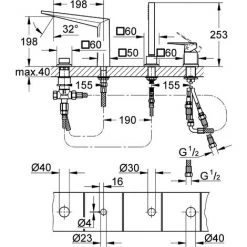 Grohe 4-Loch-Einhand-Wannenkombination BRILLIANT ALLURE Chrom 19787001 -GROHE SHOP 55805744 3