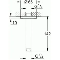 GROHE Rainshower® Deckenauslass Länge 142 Mm Chrom 28724000 -GROHE SHOP 5625329 2