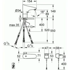 GROHE Waschtisch-Batterie Europlus E 34197 IR DN15 Mit Mischung Und Steckertrafo Chrom 5 GROHE Waschtisch-Batterie Europlus E 34197 IR DN15 Mit Mischung Und Steckertrafo Chrom -GROHE SHOP 5625642 2