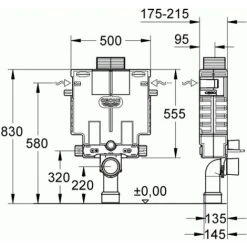 GROHE Uniset Für WC 38415 Bauhöhe 0,82m Spülkasten 6-9l Betätigung Von Vorn/oben 5 GROHE Uniset Für WC 38415 Bauhöhe 0,82m Spülkasten 6-9l Betätigung Von Vorn/oben -GROHE SHOP 5625694 2