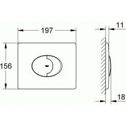 GROHE WC-Betätigung Skate Air Für 2-Mengen- Und Start & Stopp-Betätigung 38506000 Chrom 5 GROHE WC-Betätigung Skate Air Für 2-Mengen- Und Start & Stopp-Betätigung 38506000 Chrom -GROHE SHOP 5625713 2