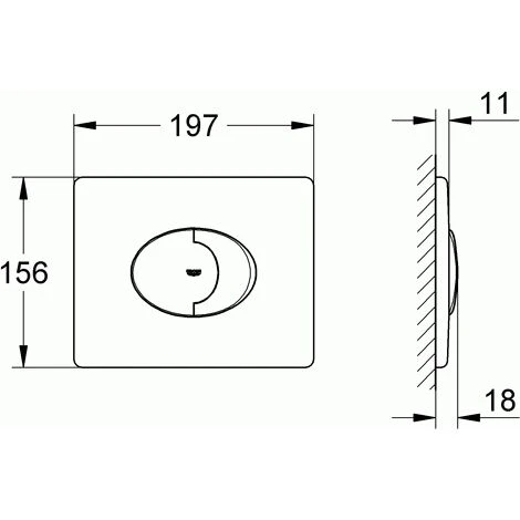 GROHE WC-Betätigung Skate Air Für 2-Mengen- Und Start & Stopp-Betätigung 38506000 Chrom 4 GROHE WC-Betätigung Skate Air Für 2-Mengen- Und Start & Stopp-Betätigung 38506000 Chrom – Bild 2