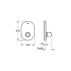 GROHE Grohtherm 3000 Thermostat-Zentralbatterie 19356000 Chrom -GROHE SHOP 5632950 2