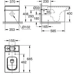 Grohe Cube Keramik Stand-WC-Kombination -GROHE SHOP 56534063 4
