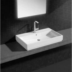 Grohe Cube Keramik Aufsatzwaschtisch 80 Cm, Mit Beschichtung